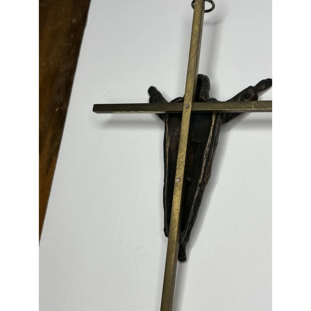 Brass Risen Christ Crucifix Cross 10